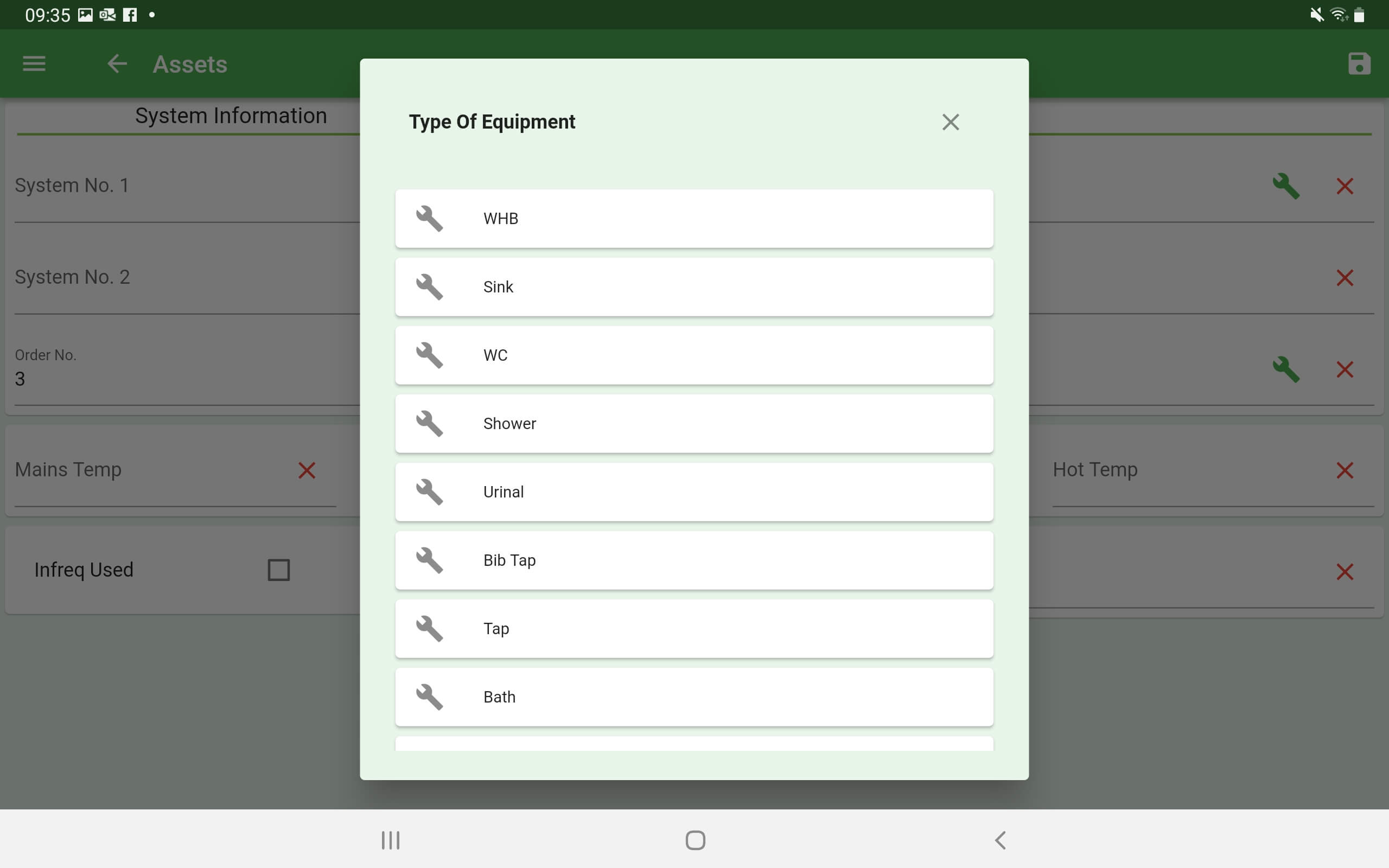 Mobile risk assessment standard asset options